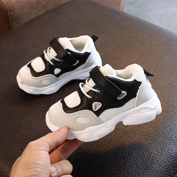 کتونی Simple فشن رنگ طوسی و مشکی و سفید کد 12374