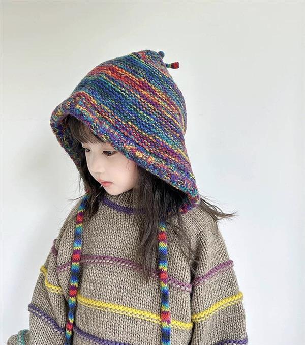 کلاه بافت شاپل رنگارنگ کد 21242