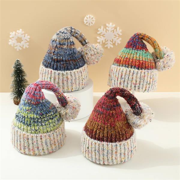 کلاه بافت ضخیم پوم دنباله دار کد 21245