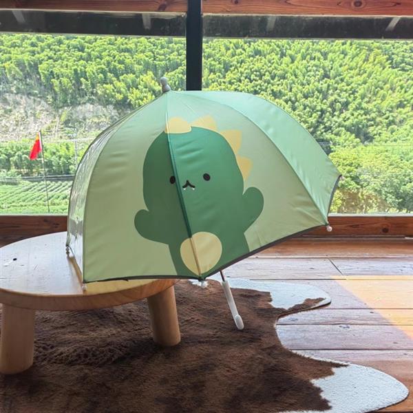 چتر دایناسور توپول  وسط شفاف شیشه ای  رنگ سبز کد 21411