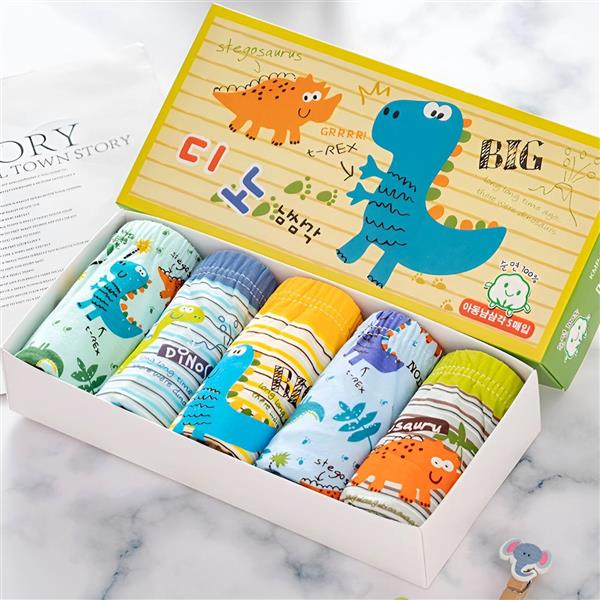 پک پنج عددی شورت دایناسوری  با جعبه زرد کد 21412