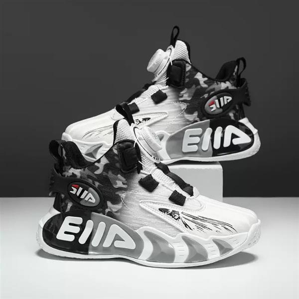 کتونی ساقدار فشن با دکمه تنظیم کننده بند طرح ELLA رنگ مشکی  کد 22074