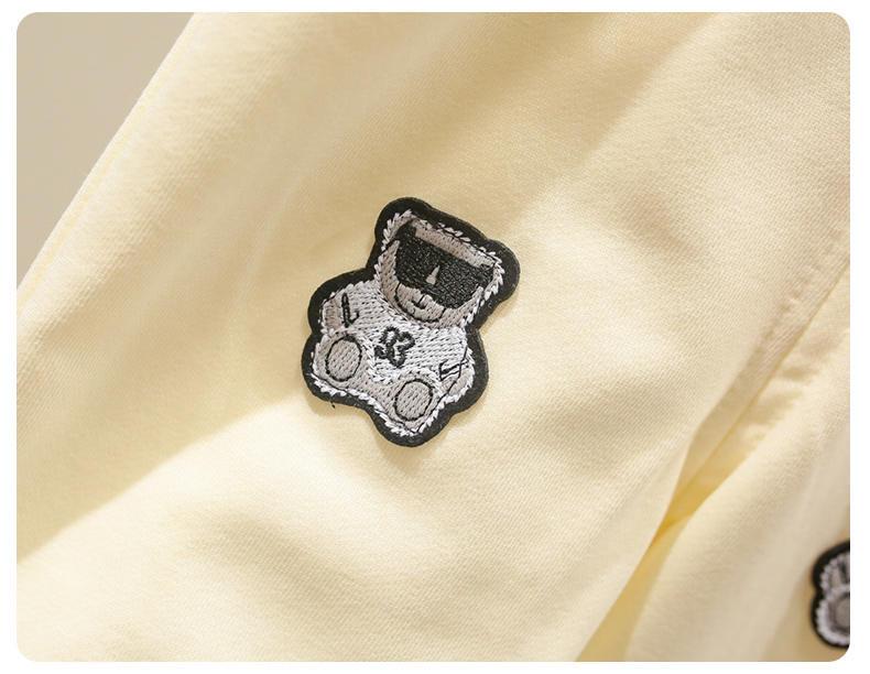 ست دورس و شلوار خرس شال گردن برجسته رنگ شیری کد 15874