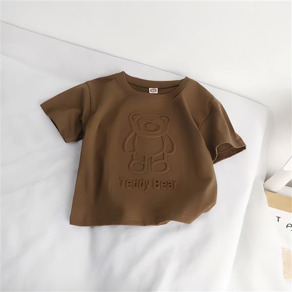 تیشرت طرح Teddy Bear رنگ قهوه ای کد 17183