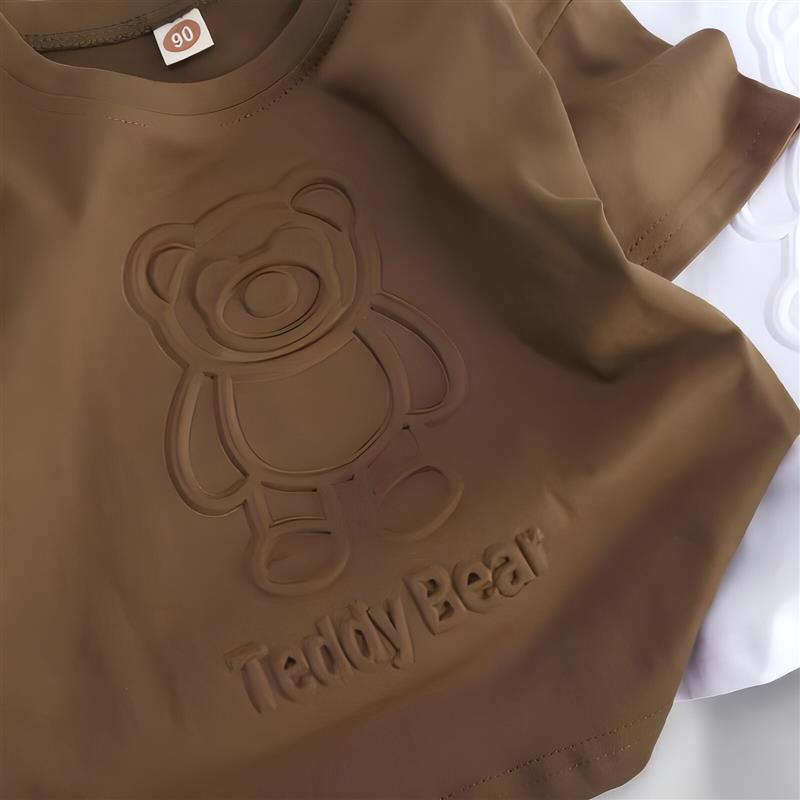 تیشرت طرح Teddy Bear رنگ قهوه ای کد 17183