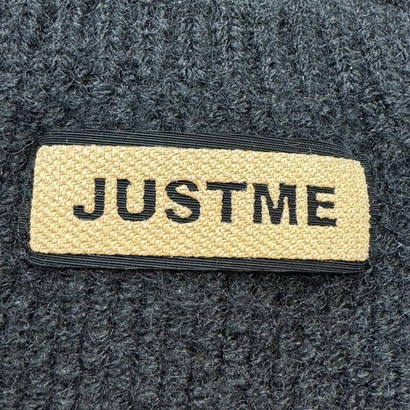 بافت مشکی استین گیس طرح JUSTME کد 17228