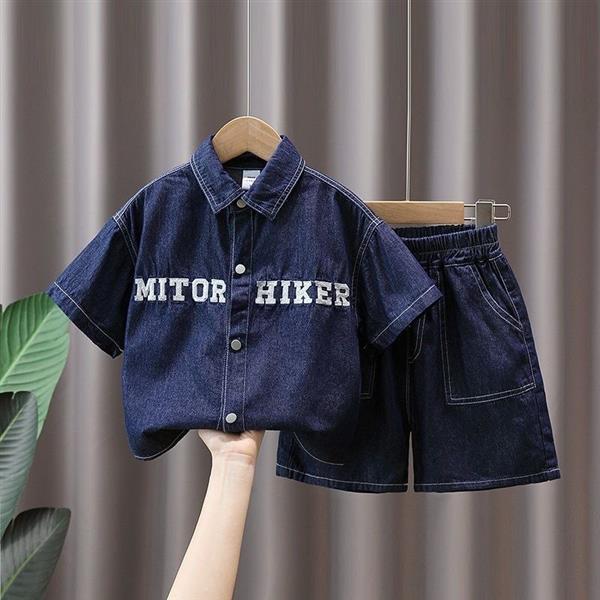 ست شومیز و شلوارک طرح جین سورمه ای MITOR HIKER کد 19529