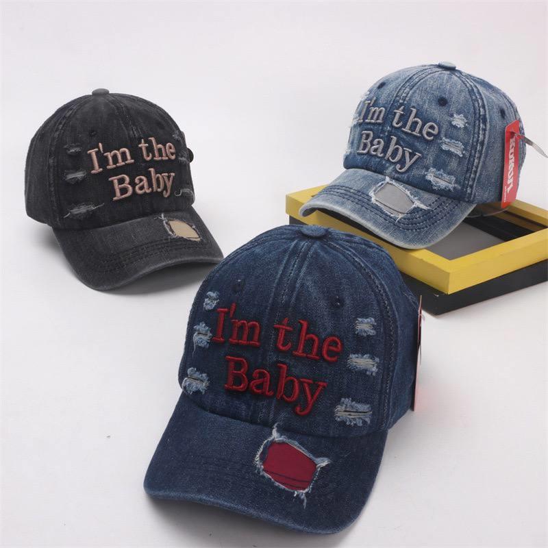 کلاه فشن جین زاپدار طرح I'm the Baby کد 20152