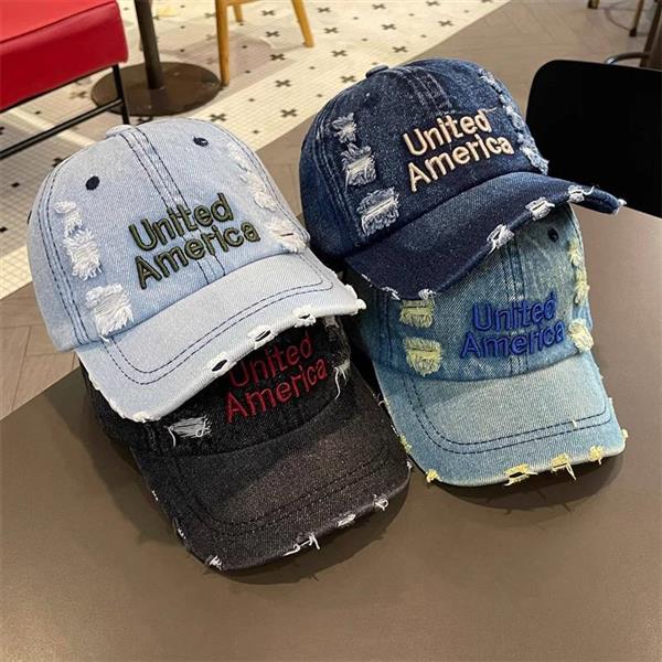 کلاه جین زاپدار طرح United America کد 20207