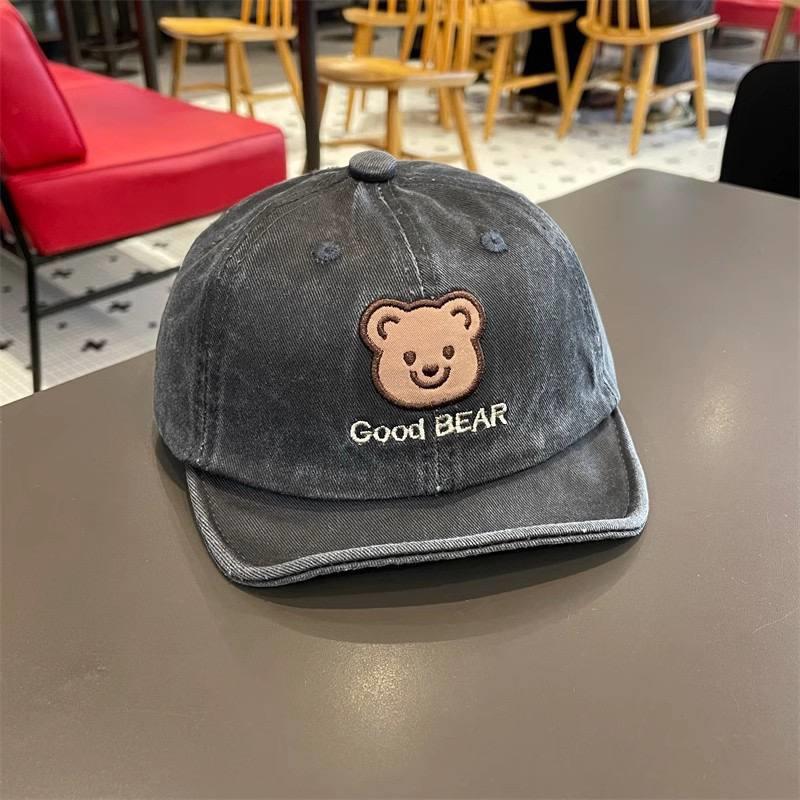 کلاه لبه دار طرح GOOD BEAR رنگ ذغالی کد 20223