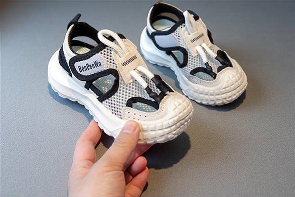 صندل فشن توری BenBenWa رنگ شیری و مشکی کد 20227