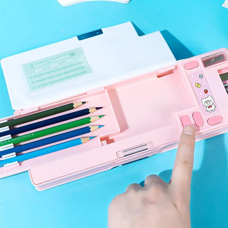 جامدادی بزرگ مستطیلی با تراش و ماشین حساب کد 20301