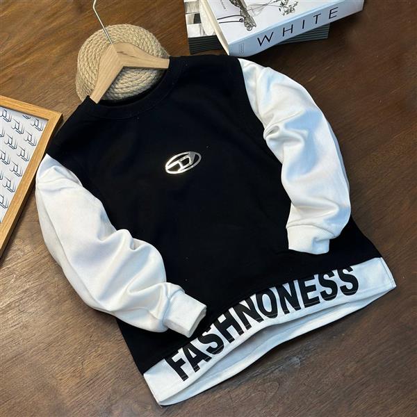 ست دورس سفید و رویه جلیقه مشکی طرح FASHIONESS کد 20399