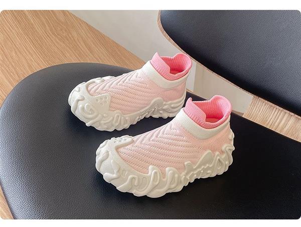 کتونی کشی Fashion لژ خرچنگی Sport  رنگ صورتی با لژ شیری کد 20558