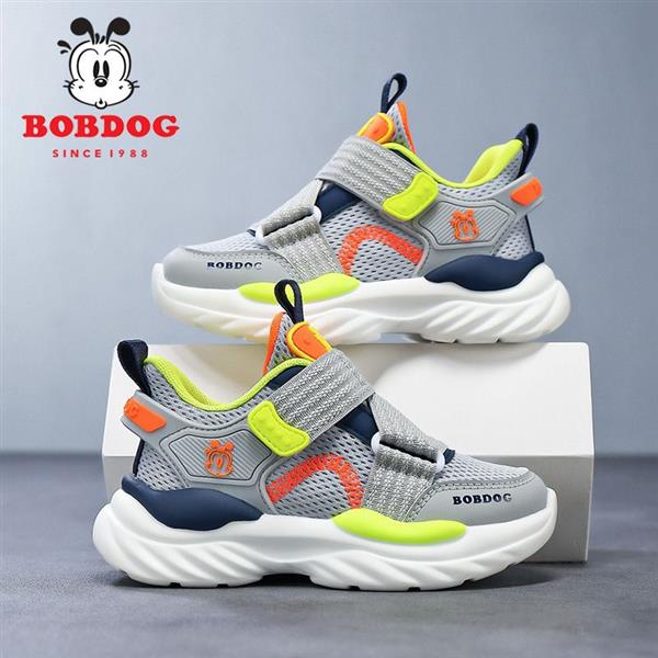 کتونی FASHION رویه بند ضربدری BOBDOG رنک طوسی و فسفری کد 20587