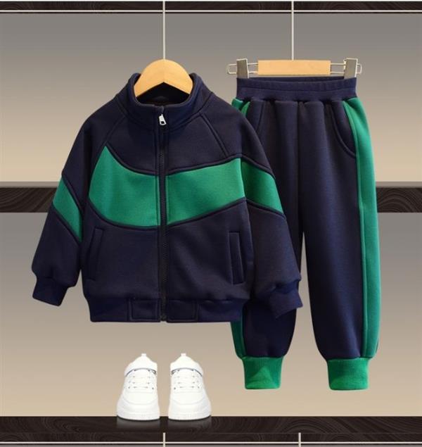 ست سویشرت و شلوار فشن طرح نایک سورمه ای و سبز کد 20603