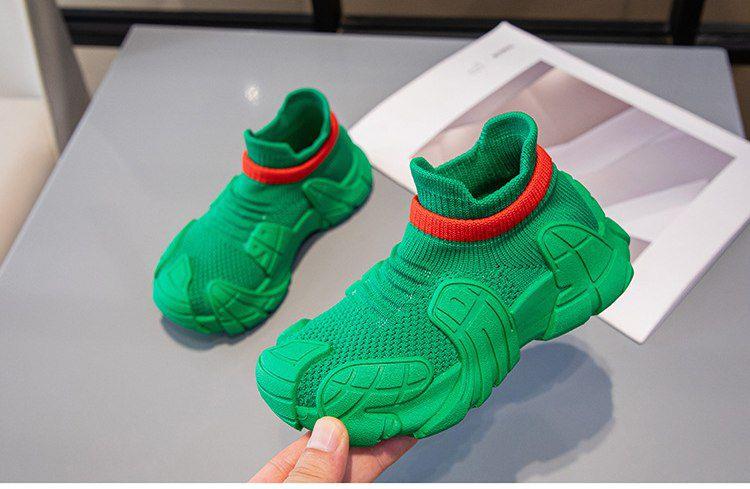 کتونی فشن کشی سبز نوار قرمز کد 20669