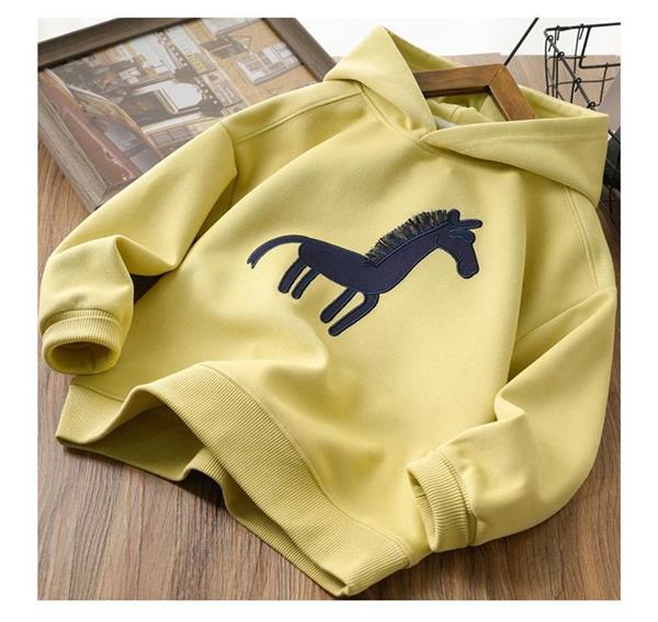 هودی فشن طرح HORSE رنگ زرد کد 20701