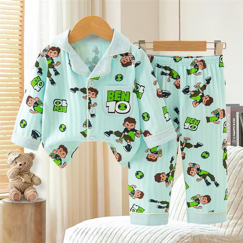 ست شومیز و شلوار راحتی طرح بن تن رنگ ابی کمرنگ  سایز کوچک کد 20749