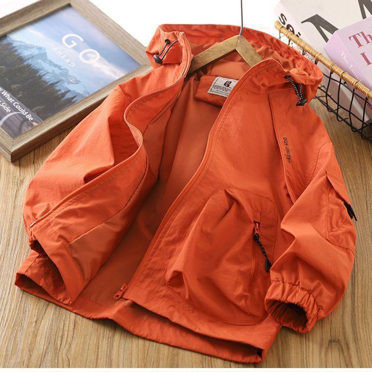 بارونی کلاهدار ضداب طرح DUF-UNITED رنگ نارنجی کد 20767