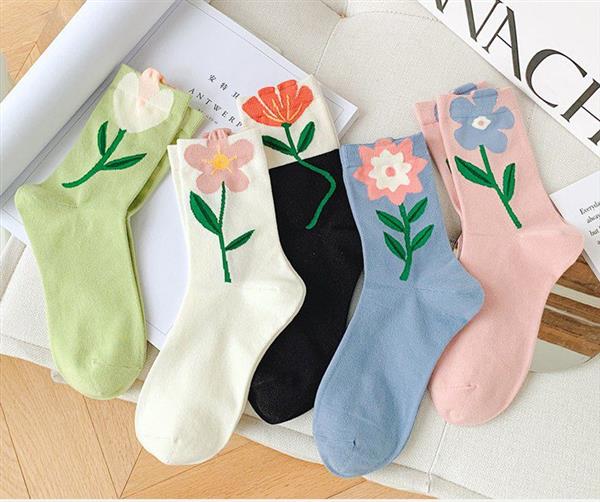 پک پنج عددی طرح گل رنگارنگ فری سایز کد 20797