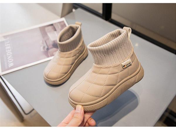 بوت چستر ضداب ساق کشبافت رنگ کرم کد 20821