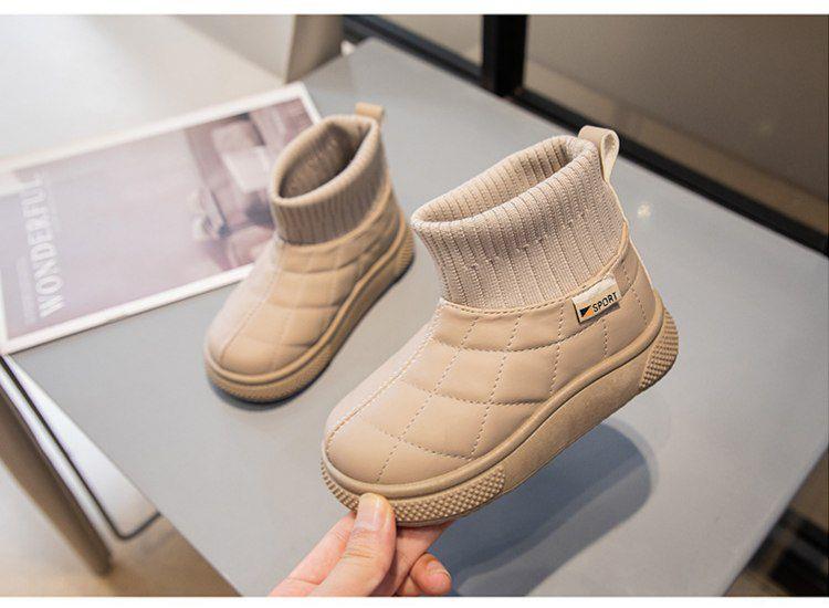 بوت چستر ضداب ساق کشبافت رنگ کرم کد 20821