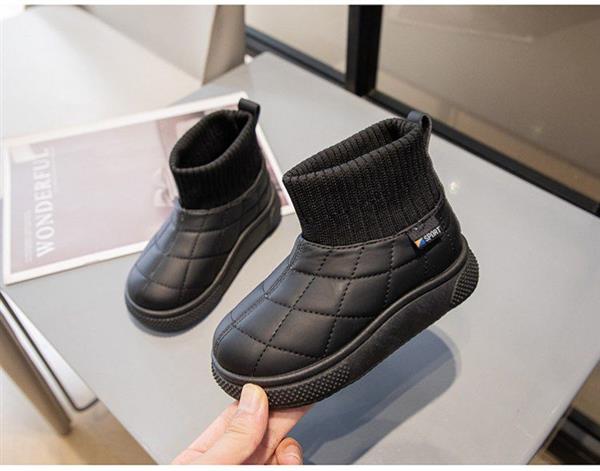 بوت چستر ضداب ساق کشبافت رنگ مشکی کد 20822