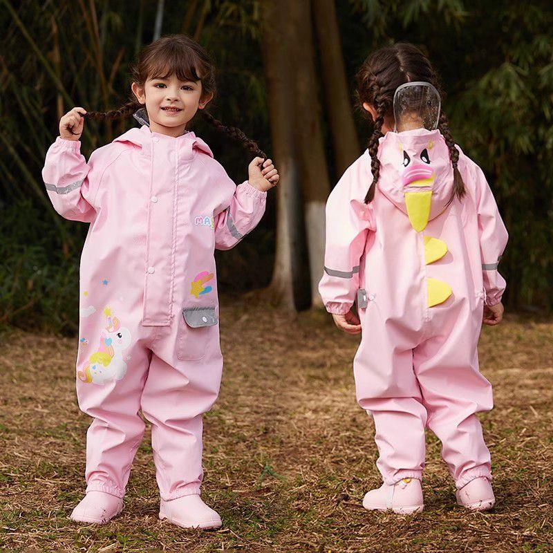 کاور سرهمی ضداب نقاب دار  با ساک طرح یونیکورن رنگ صورتی کد 20833