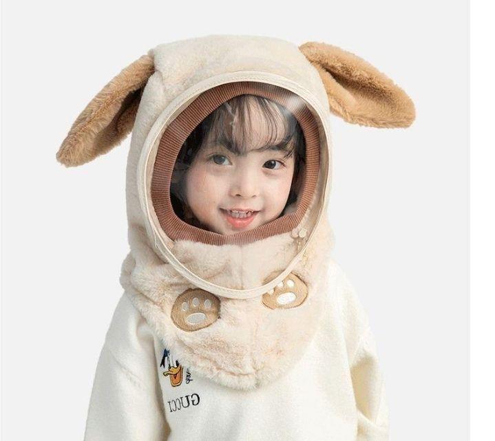 کلاه گردن گیر خز شیلد دار ( جدا شونده )  طرح پنجه خرس کد 20838