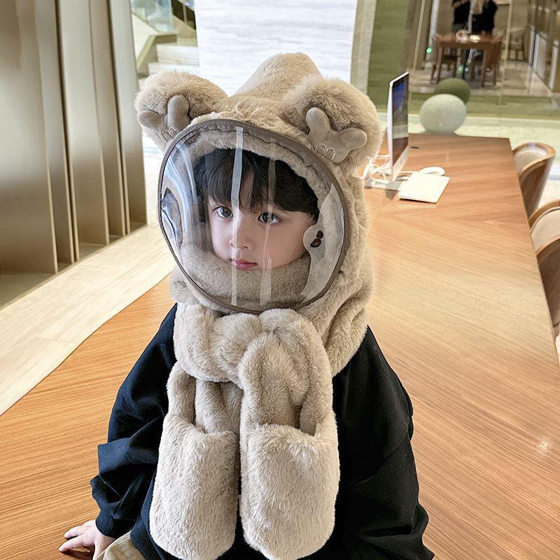 کلاه و شال گردن یکسره خز میکی کد 20839