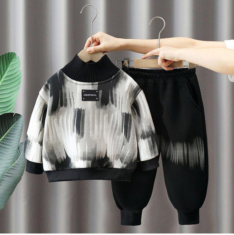 ست دورس ابروبادی طوسی مشکی با شلوار اسلش گت دار مشکی فشن کد 20850