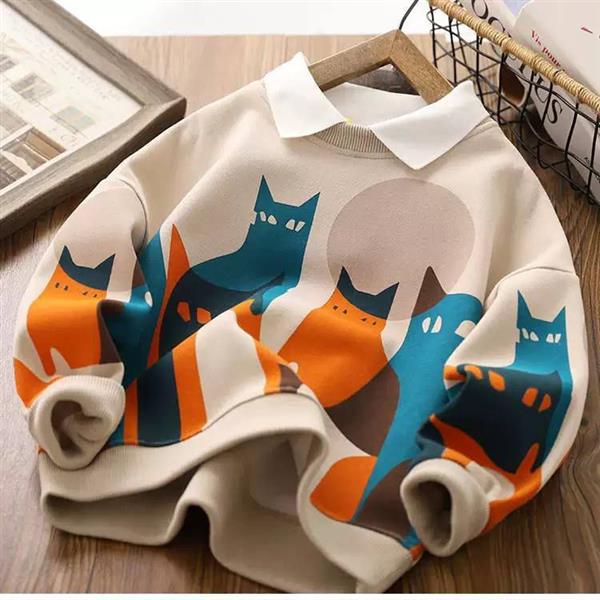 دورس پیشی ضخیم یقه دار رنگ کرم کد 20866