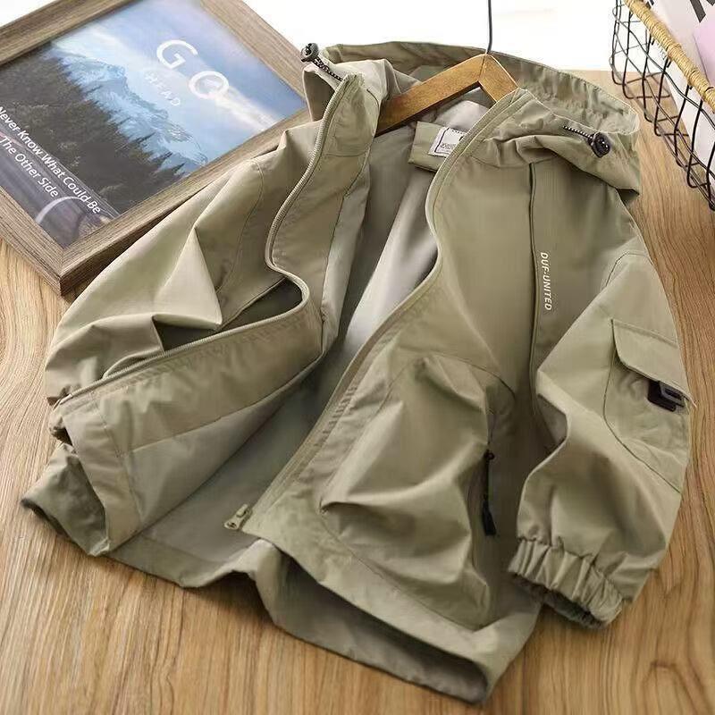 بارونی کلاهدار ضداب طرح DUF-UNITED رنگ سبز کد 20869