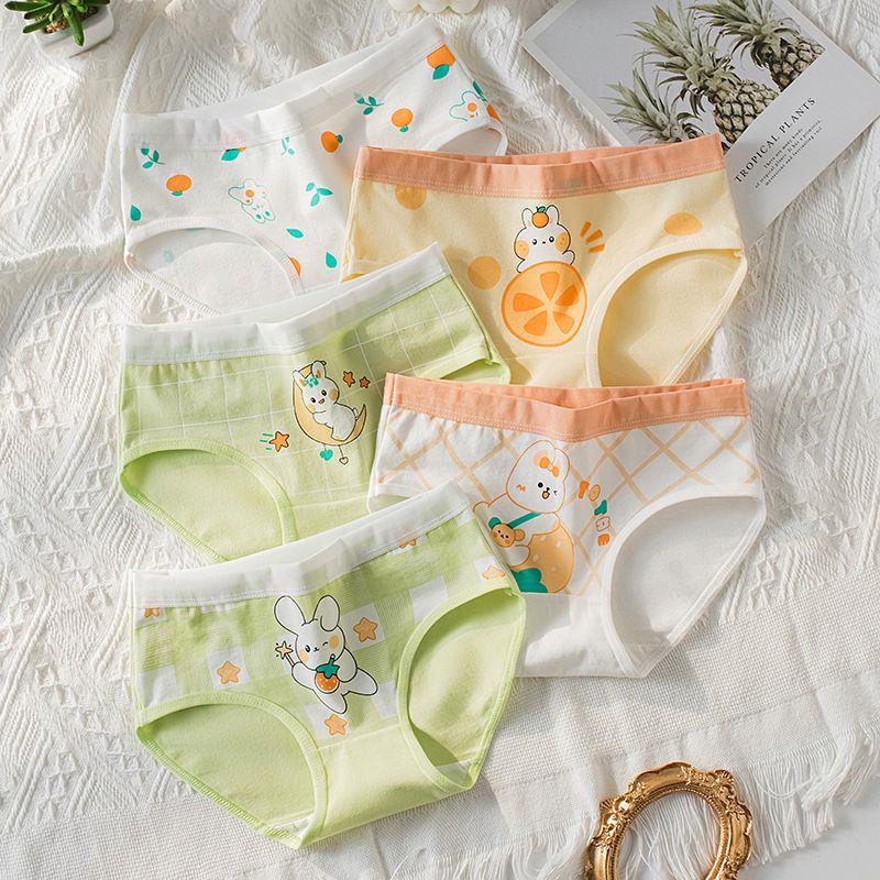 پک پنج عددی شورت خرگوش و میوه رنگبندی لیمویی و سبز کد 20881