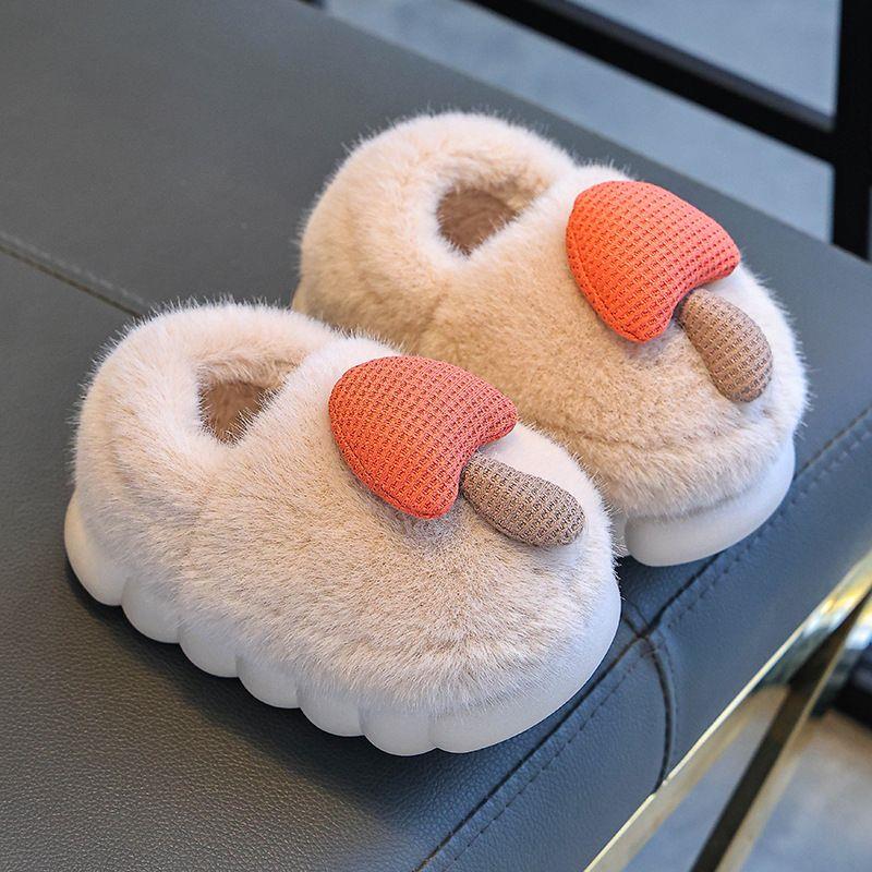 پاپوش خز طرح قارچ رنگ کرم کد 20895