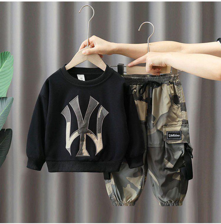 ست دورس مشکی NY و شلوار ضداب  گت دار چریکی  یشمی کد 20902