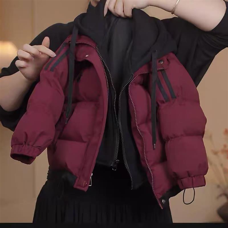 کاپشن فشن طرح HORSE رنگ زرشکی با کلاه اسلشی مشکی کد 20915