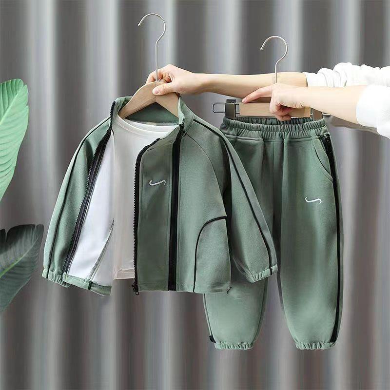 ست سویشرت و شلوار فشن Two zippers رنگ سبز کد 20922