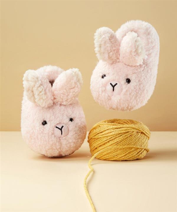 پاپوش خز ببعی رنگ صورتی کمرنگ کد 20924