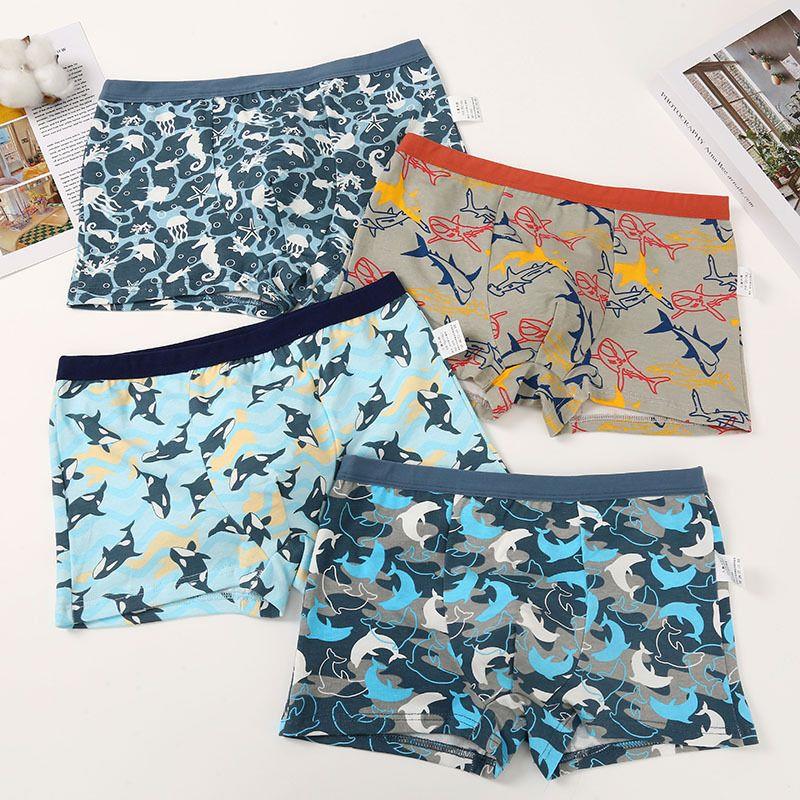 پک چهارعددی شورت پادار کوسه رنگبندی سورمه ای و ابی کد 20926