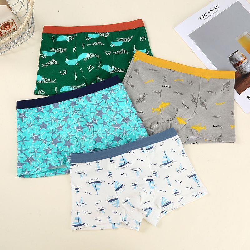 پک چهارعددی شورت پادار ملوانی رنگبندی سفید و طوسی  و سبز کد 20928