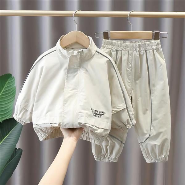 ست بارونی و شلوار فشن طرح JIMIKATE رنگ شیری کد 20937