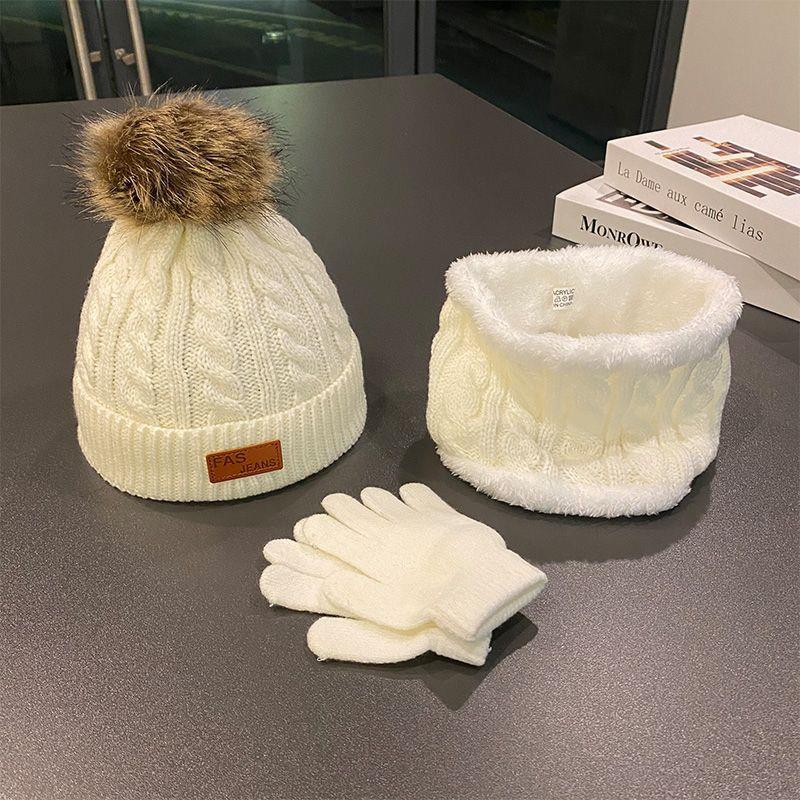 ست کلاه تک پوم و شال گردن گیر و دستکش کد 20951