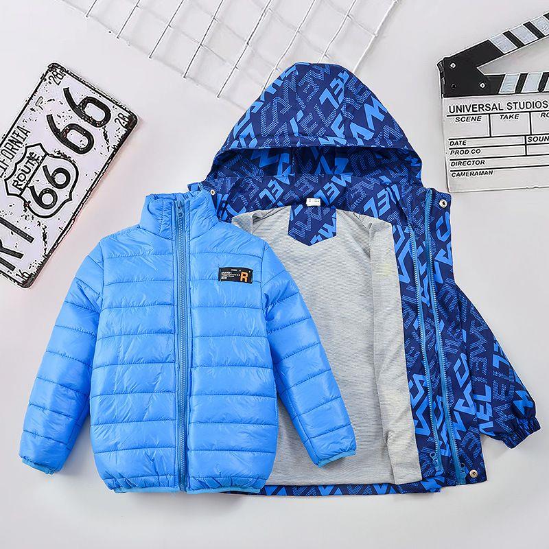 ست کاپشن و بادگیر طرح حروف انگلیسی رنگ ابی کاربنی کد 20968