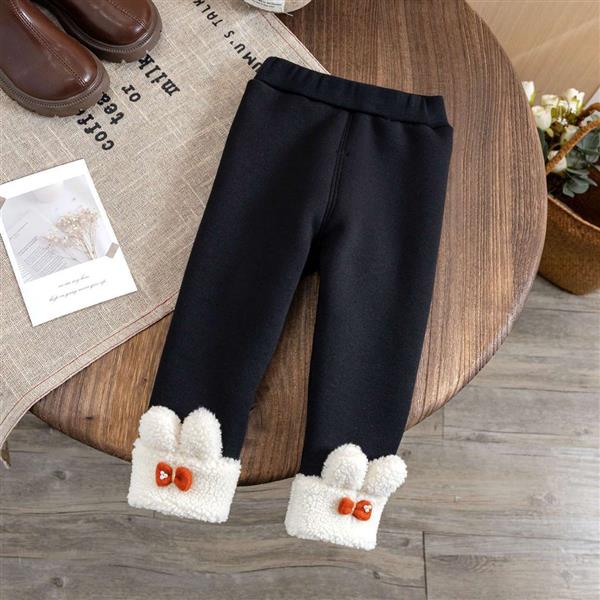 لگ پنبه ای داخل پشمی ضخیم خرگوشی رنگ مشکی کد 20988