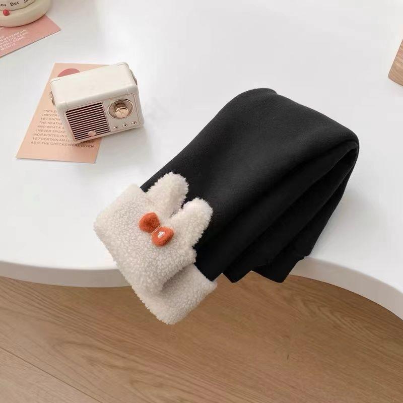 لگ پنبه ای داخل پشمی ضخیم خرگوشی رنگ مشکی کد 20988