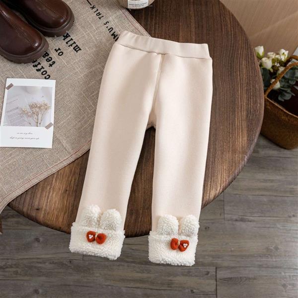 لگ پنبه ای داخل پشمی ضخیم خرگوشی رنگ کرم کد 20989