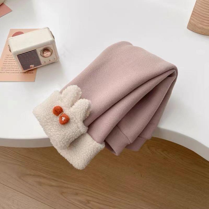 لگ پنبه ای داخل پشمی ضخیم خرگوشی رنگ صورتی کد 20990