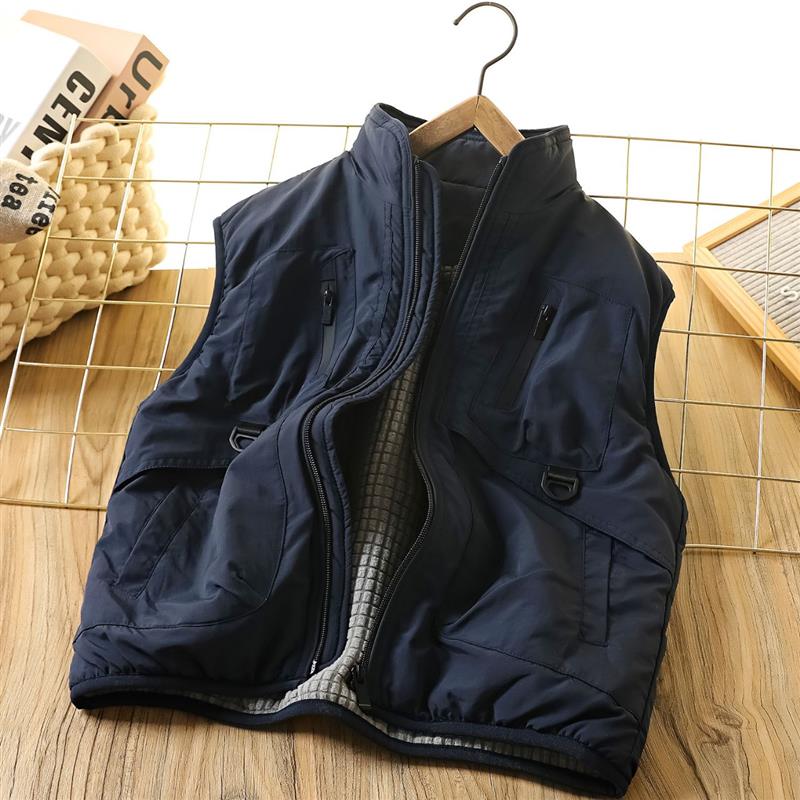 پافر فشن طرح Buckle and zipper  رنگ سورمه ای کد 21000